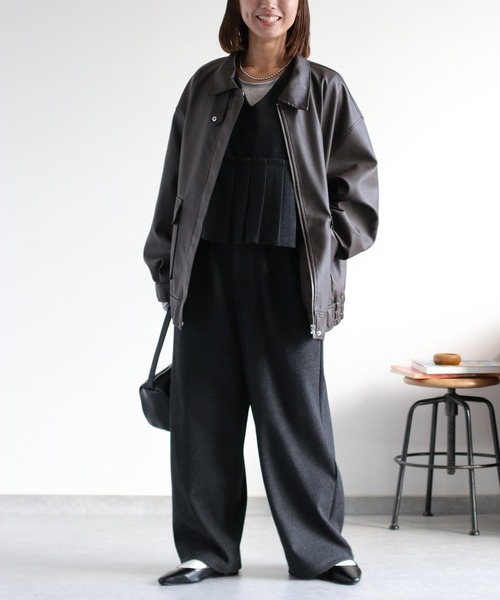 cepo（セポ）の「〈セットアップ対応〉2wayプリーツツイードベスト（ベスト・レディース・チャコール/ブラウン/グレー系その他/ブラウン系その他・M）」の19枚目の写真