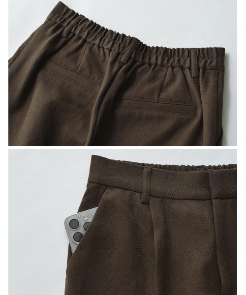 Re:EDIT（リエディ）の「[低身長/高身長サイズ有][アルガンオイル加工]微起毛ツイルテーパードパンツ（スラックス・レディース・アイボリー/ブラック/ブラウン/チャコールグレー・LARGE/TALL/MEDIUM/SHORT）」の22枚目の写真