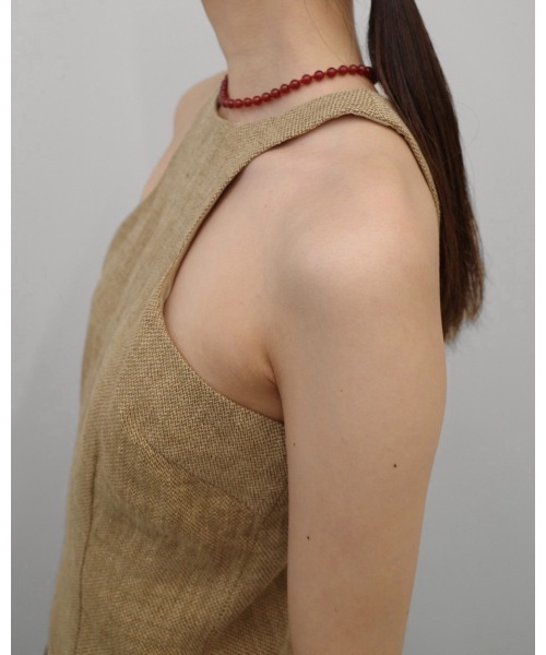 TODAYFUL（トゥデイフル）の「Linen Americansleeve Tops（タンクトップ・レディース・ブラック/ベージュ/キナリ・FREE）」の4枚目の写真