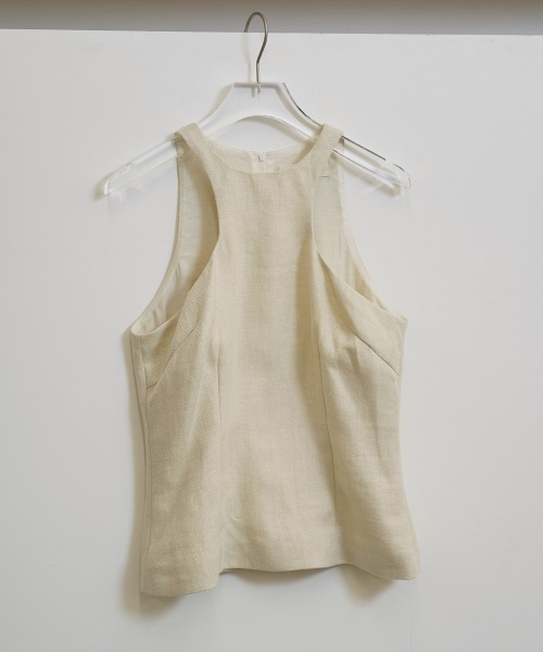 TODAYFUL（トゥデイフル）の「Linen Americansleeve Tops（タンクトップ・レディース・ブラック/ベージュ/キナリ・FREE）」の8枚目の写真