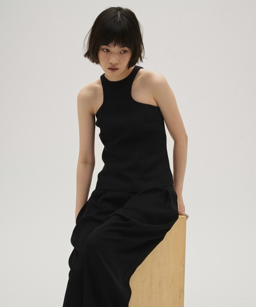 TODAYFUL（トゥデイフル）の「Linen Americansleeve Tops（タンクトップ・レディース・ブラック/ベージュ/キナリ・FREE）」の6枚目の写真