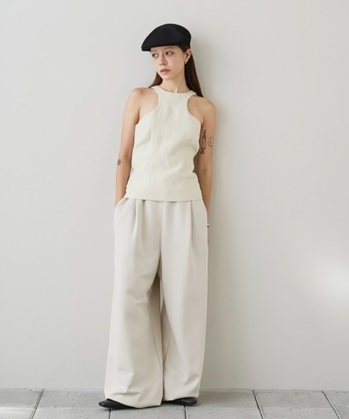 TODAYFUL（トゥデイフル）の「Linen Americansleeve Tops（タンクトップ・レディース・ブラック/ベージュ/キナリ・FREE）」の12枚目の写真