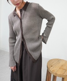 ニットストライプシャツ