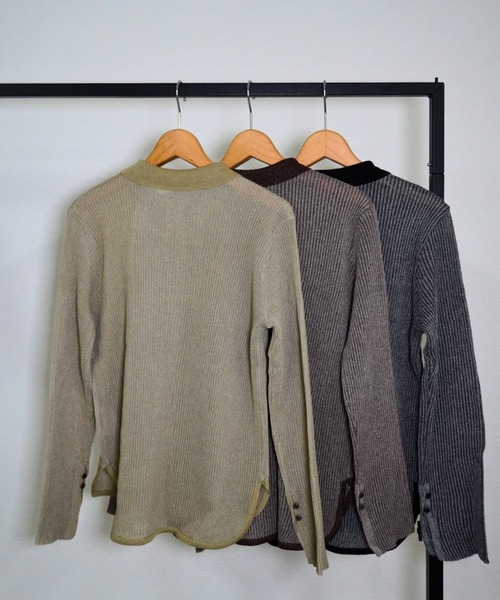 gossara(ゴサラ)の「ニットストライプシャツ(シャツ/ブラウス・レディース・ブラック/カーキ/ブラウン・FREE)」の22枚目の写真