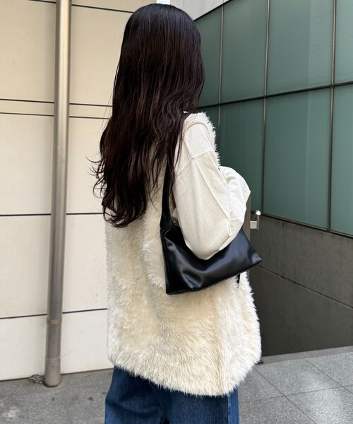 CIAOPANIC TYPY（チャオパニックティピー）の「メランジファーニットZIPベスト（ニット/セーター・レディース・アイボリー/ブラウン/チャコールグレー・ONE SIZE）」の5枚目の写真