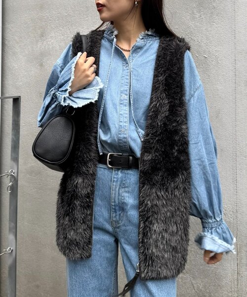 セール】メランジファーニットZIPベスト（ニット/セーター