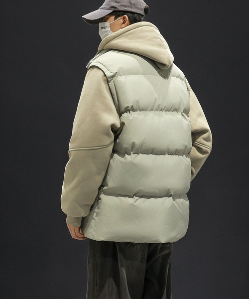 aimoha(アイモハ)の「中綿ベスト付きフーディー/Hoodie with padded vest (AW)(パーカー・メンズ・カーキ/ブラック/ベージュ・X-LARGE/MEDIUM/LARGE)」の11枚目の写真