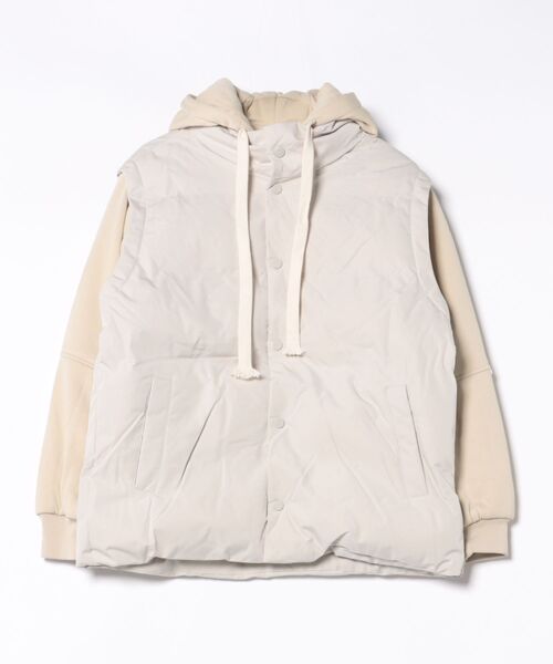 aimoha(アイモハ)の「中綿ベスト付きフーディー/Hoodie with padded vest (AW)(パーカー・メンズ・カーキ/ブラック/ベージュ・X-LARGE/MEDIUM/LARGE)」の5枚目の写真