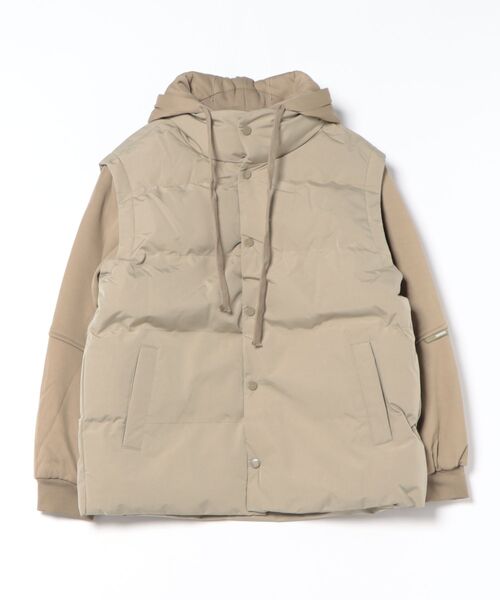 aimoha(アイモハ)の「中綿ベスト付きフーディー/Hoodie with padded vest (AW)(パーカー・メンズ・カーキ/ブラック/ベージュ・X-LARGE/MEDIUM/LARGE)」の6枚目の写真