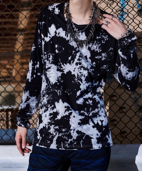 FUGA（フーガ）の「『FUGA/フーガ』タイダイ柄ロングスリーブカットソー（Tシャツ/カットソー・メンズ・ブラック/ホワイト・M/L）」の7枚目の写真