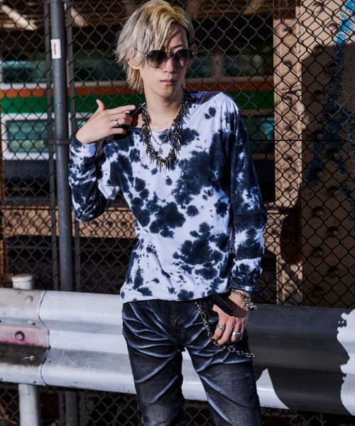 FUGA（フーガ）の「『FUGA/フーガ』タイダイ柄ロングスリーブカットソー（Tシャツ/カットソー・メンズ・ブラック/ホワイト・M/L）」の9枚目の写真