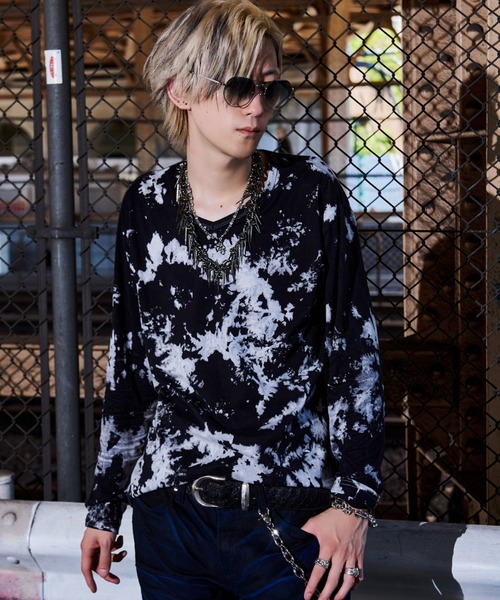 FUGA（フーガ）の「『FUGA/フーガ』タイダイ柄ロングスリーブカットソー（Tシャツ/カットソー・メンズ・ブラック/ホワイト・M/L）」の3枚目の写真