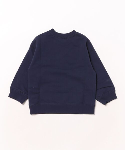 HAKKA BABY（ハッカベビー）の「[ベビー]ワンポイント刺繍ミニ裏毛トレーナー（Tシャツ/カットソー・キッズ・キナリ/イエロー/ネイビー/杢グレー・90cm）」の5枚目の写真