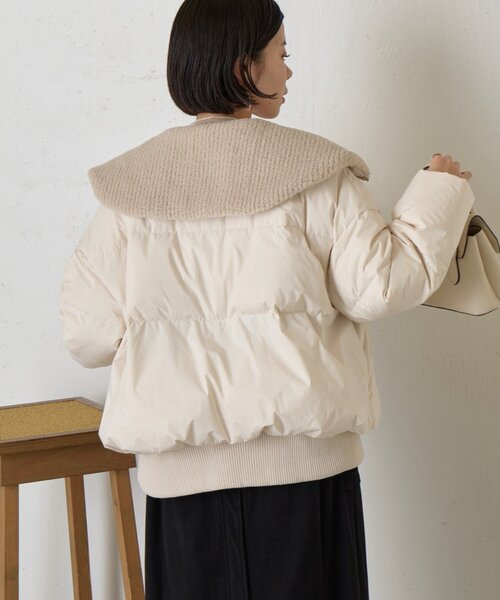 Jena espace merveilleux(ジェナ エスパスメルヴェイユ)の「ボアカラーラインジャケット(その他アウター・レディース・モカ/アイボリー・FREE)」の9枚目の写真