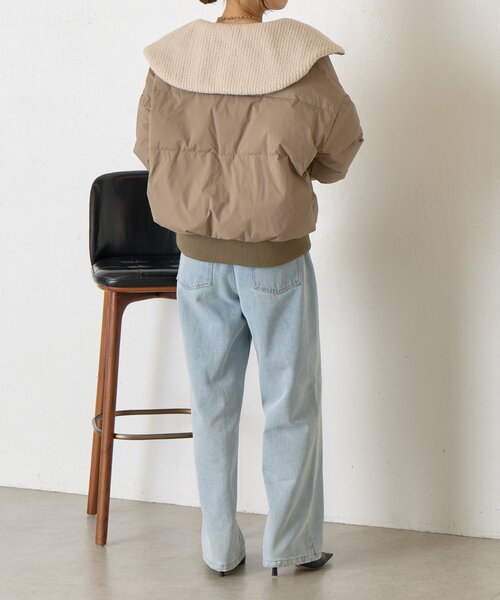 Jena espace merveilleux(ジェナ エスパスメルヴェイユ)の「ボアカラーラインジャケット(その他アウター・レディース・モカ/アイボリー・FREE)」の14枚目の写真