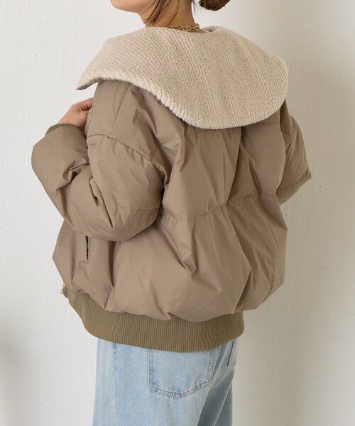 Jena espace merveilleux(ジェナ エスパスメルヴェイユ)の「ボアカラーラインジャケット(その他アウター・レディース・モカ/アイボリー・FREE)」の18枚目の写真