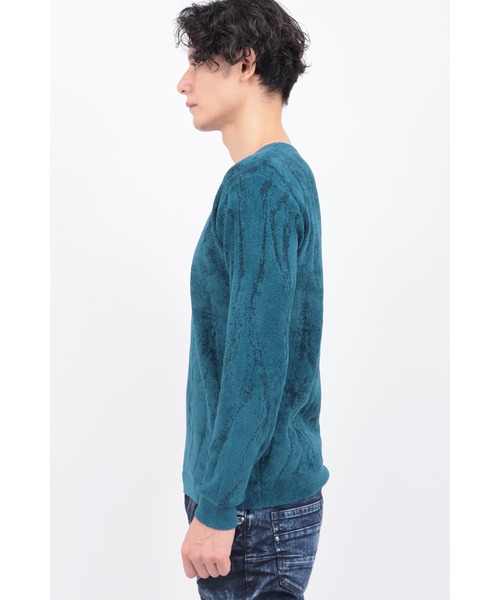 TORNADO MART（トルネードマート）の「ﾌﾚｲﾑﾘﾝｸｽﾓｰﾙVﾈｯｸ（ニット/セーター・メンズ・グリーン/ブラック/ホワイト/ダークパープル・LL/MEDIUM/LARGE）」の5枚目の写真