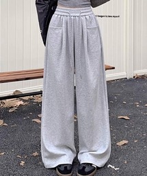 ふわもこ裏起毛ワイドパンツ