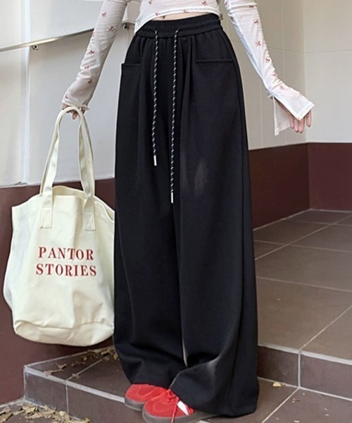 maison de LATIR(メゾンドラティール)の「ふわもこ裏起毛ワイドパンツ(その他パンツ・レディース・グレー/ブラック/ネイビー・FREE)」の10枚目の写真