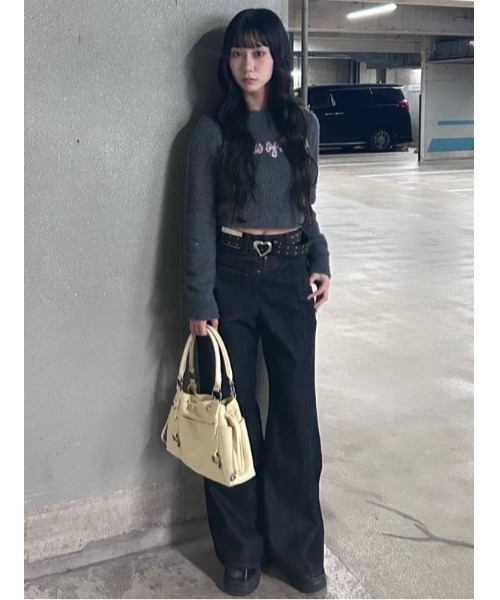 SLY（スライ）の「HEART STUDS BELT ハート スタッズ ベルト 秋服 冬服（ベルト・レディース・ブラック・FREE）」の10枚目の写真