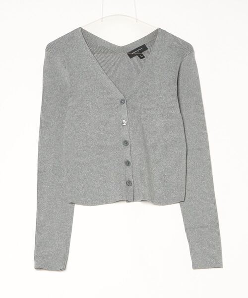 BANANA REPUBLIC FACTORY STORE(バナナリパブリック ファクトリーストア)の「BANANA REPUBLIC FACTORY STORE ルレックス リブ カーディガン セーター(カーディガン/ボレロ・レディース・ネイビー/グレー・L/M/S/XS)」の4枚目の写真