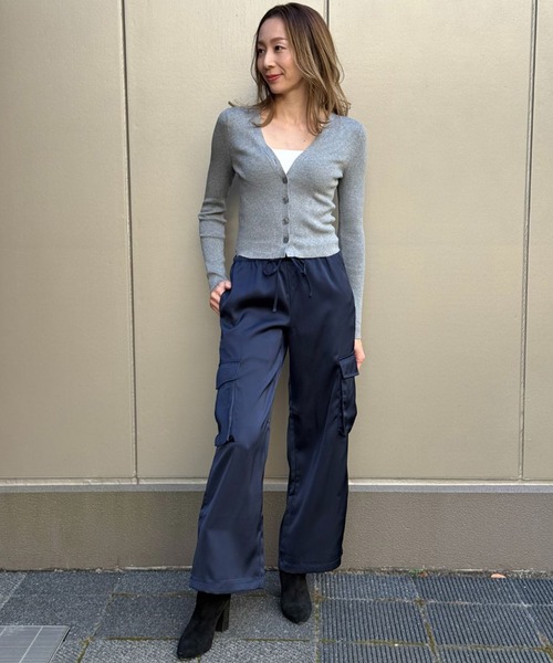 BANANA REPUBLIC FACTORY STORE(バナナリパブリック ファクトリーストア)の「BANANA REPUBLIC FACTORY STORE ルレックス リブ カーディガン セーター(カーディガン/ボレロ・レディース・ネイビー/グレー・L/M/S/XS)」の8枚目の写真