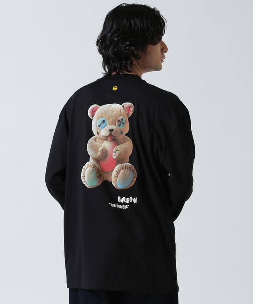 BARROW(バロー)の「Barrow/バロー/JAPAN LIMITED BEAR LONG T-SHIRT(Tシャツ/カットソー・メンズ・ブラック/ホワイト・L/M/XL)」の1枚目の写真