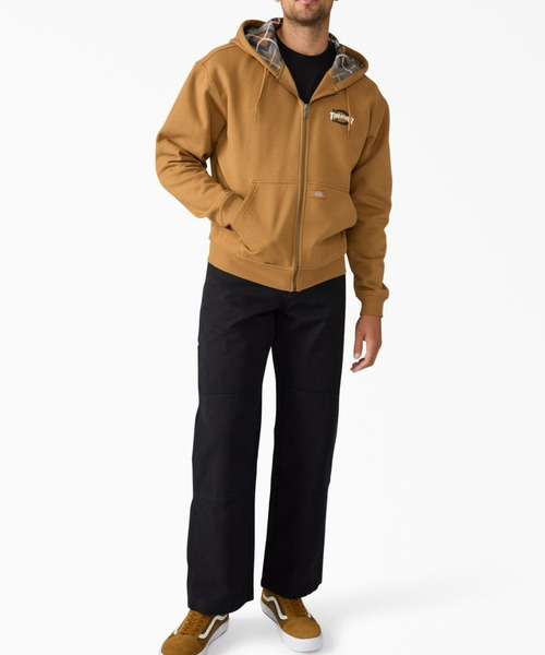 THRASHER(スラッシャー)の「【DICKIES SKATEBOARDING】THRASHER DICKIES ZIP THROUGH(パーカー・メンズ・ブラウン・MEDIUM/LARGE/X-LARGE)」の4枚目の写真