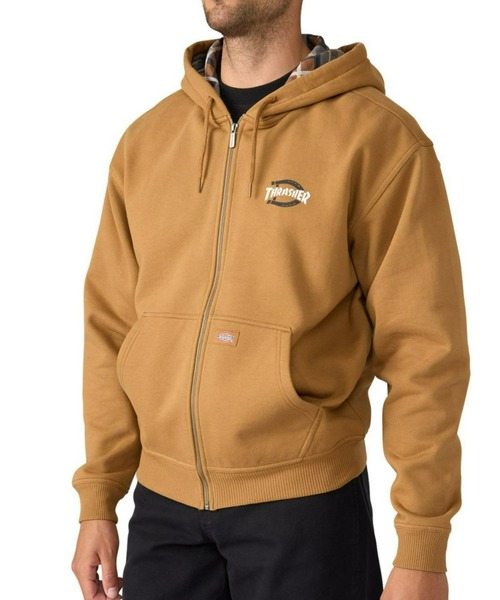 THRASHER(スラッシャー)の「【DICKIES SKATEBOARDING】THRASHER DICKIES ZIP THROUGH(パーカー・メンズ・ブラウン・MEDIUM/LARGE/X-LARGE)」の9枚目の写真