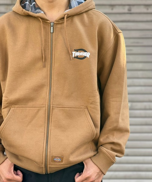 THRASHER(スラッシャー)の「【DICKIES SKATEBOARDING】THRASHER DICKIES ZIP THROUGH(パーカー・メンズ・ブラウン・MEDIUM/LARGE/X-LARGE)」の7枚目の写真