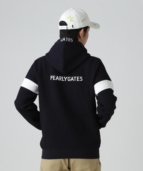 PEARLY GATES(パーリーゲイツ)の「【PEARLY GATES】12Gダブルジャガードフーディニットプルオーバー(ニット/セーター・メンズ・ネイビー/ホワイト/ピンク・MEDIUM/LARGE/X-LARGE/XX-LARGE)」の21枚目の写真