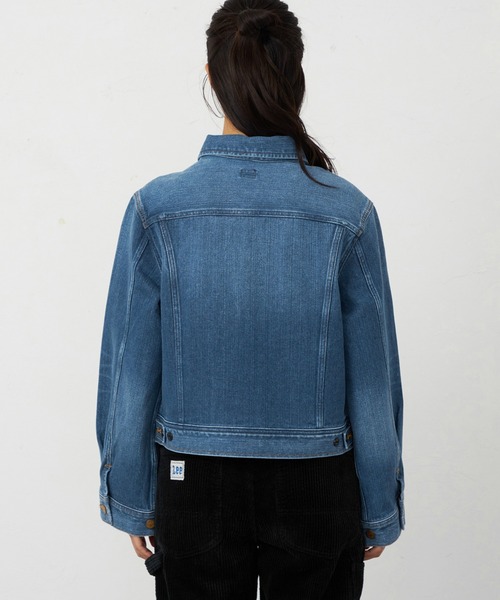 Lee（リー）の「Lee/リー ライダースデニムジャケット 上質コットン100％ セットアップ可 ジージャン（デニムジャケット・レディース・ブルー/ブラック系その他/インディゴブルー・MEDIUM/SMALL）」の10枚目の写真