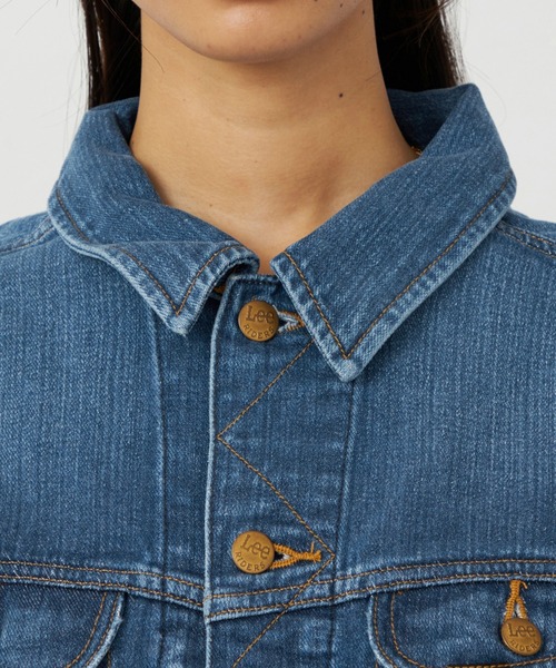 Lee（リー）の「Lee/リー ライダースデニムジャケット 上質コットン100％ セットアップ可 ジージャン（デニムジャケット・レディース・ブルー/ブラック系その他/インディゴブルー・MEDIUM/SMALL）」の16枚目の写真