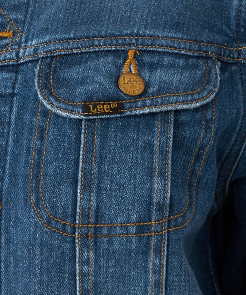 Lee（リー）の「Lee/リー ライダースデニムジャケット 上質コットン100％ セットアップ可 ジージャン（デニムジャケット・レディース・ブルー/ブラック系その他/インディゴブルー・MEDIUM/SMALL）」の7枚目の写真