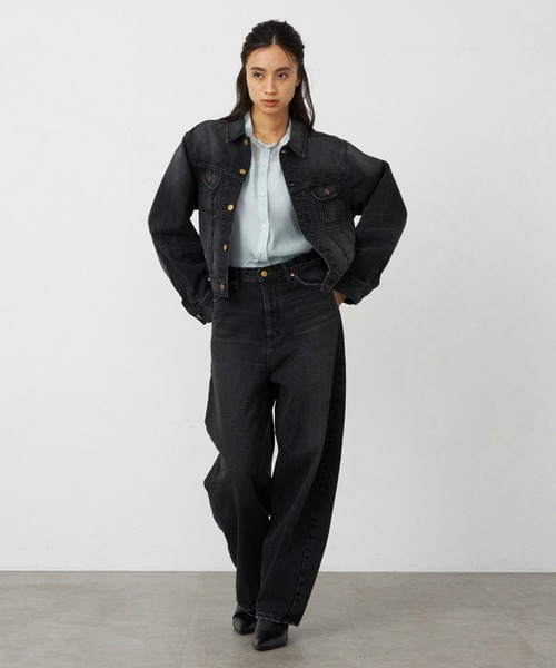 Lee（リー）の「Lee/リー ライダースデニムジャケット 上質コットン100％ セットアップ可 ジージャン（デニムジャケット・レディース・ブルー/ブラック系その他/インディゴブルー・MEDIUM/SMALL）」の15枚目の写真