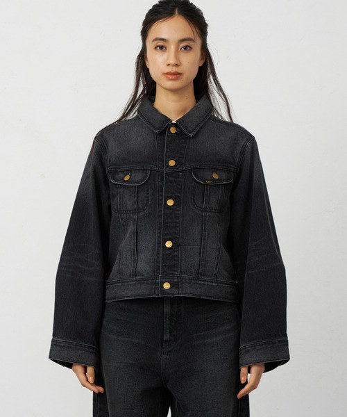 Lee（リー）の「Lee/リー ライダースデニムジャケット 上質コットン100％ セットアップ可 ジージャン（デニムジャケット・レディース・ブルー/ブラック系その他/インディゴブルー・MEDIUM/SMALL）」の17枚目の写真