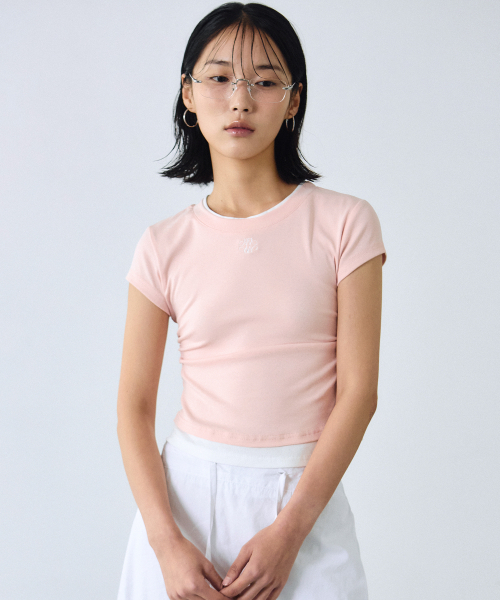 NICK&NICOLE(ニックアンドニコール)の「NICOLE LAYERED SLEEVE TOP_BABY PINK(Tシャツ/カットソー・レディース・その他・FREE)」の4枚目の写真