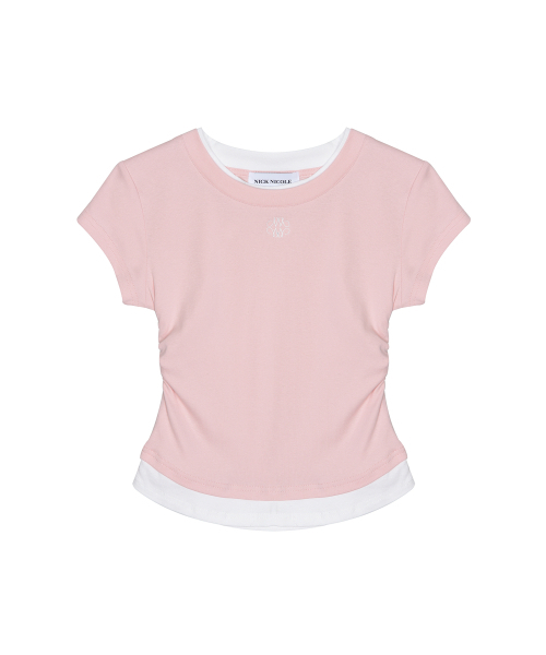 NICK&NICOLE(ニックアンドニコール)の「NICOLE LAYERED SLEEVE TOP_BABY PINK(Tシャツ/カットソー・レディース・その他・FREE)」の5枚目の写真