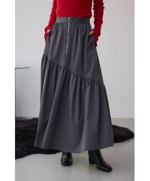 WMロゴスカート　aufgussスカート セール】フロントジップフレアスカート（スカート）｜AZUL BY MOUSSY