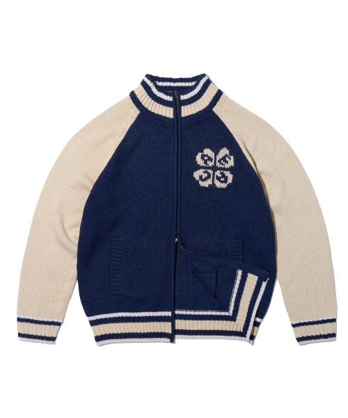AECA（エイカ）の「AECA RAGLAN COLOR BLOCK ZIP UP KNIT-NAVY（ニット/セーター・メンズ・その他・LARGE/MEDIUM/SMALL）」の6枚目の写真