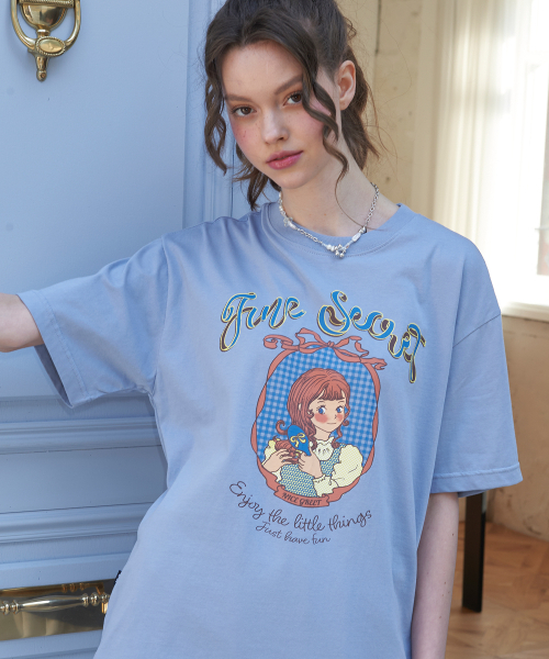 CPGN STUDIO(コンパーニョ)の「シークレットガール 半袖Tシャツ ブルー(Tシャツ/カットソー・レディース・その他・LARGE/MEDIUM)」の1枚目の写真