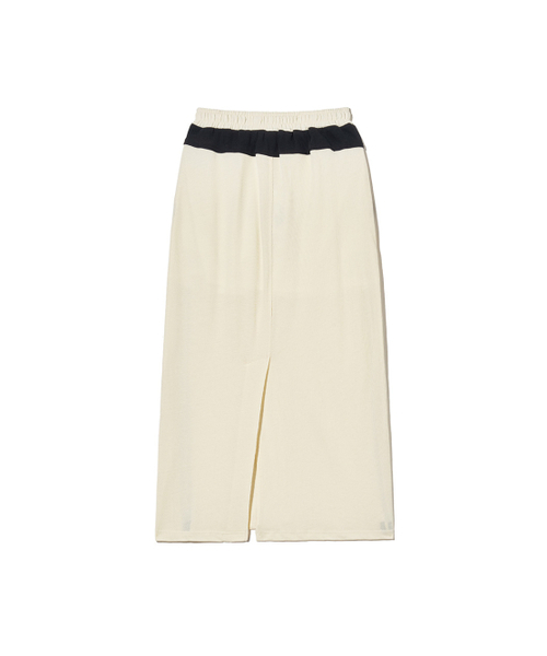 Kijun(キジュン)の「Football Jersey Long Skirt Ivory Black(スカート・レディース・その他・LARGE/SMALL)」の4枚目の写真