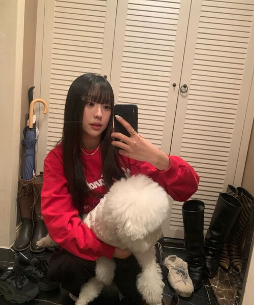 Kijun（キジュン）の「Heart Emblem Sweatshirt Red（スウェット・レディース・その他・SMALL/MEDIUM）」の6枚目の写真