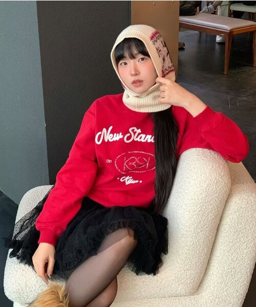 Kijun（キジュン）の「Heart Emblem Sweatshirt Red（スウェット・レディース・その他・SMALL/MEDIUM）」の2枚目の写真