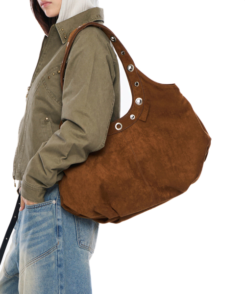 AAKAM（アーカム）の「Suede Eyelet Dumpling Bag (Camel)（ショルダーバッグ・レディース・その他・FREE）」の9枚目の写真