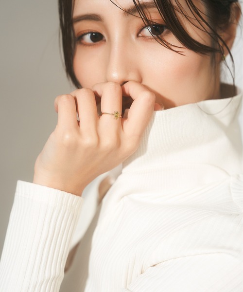 Jewel closet by L&Co.（ジュエルクローゼットバイエルアンドコー）の「K10 カエル カラーストーン リング（リング・レディース・イエローゴールド・9号/11号/13号）」の3枚目の写真