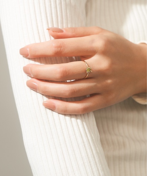 Jewel closet by L&Co.（ジュエルクローゼットバイエルアンドコー）の「K10 カエル カラーストーン リング（リング・レディース・イエローゴールド・9号/11号/13号）」の2枚目の写真