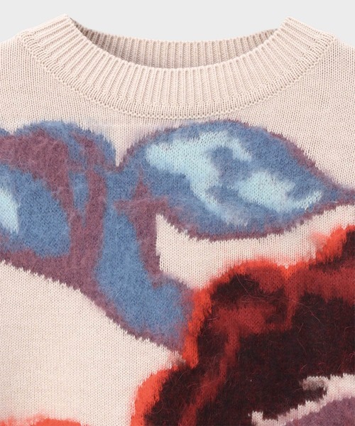 ウィメンズ 'Damask Rose' インターシャ ニット / 255555 607N（ニット