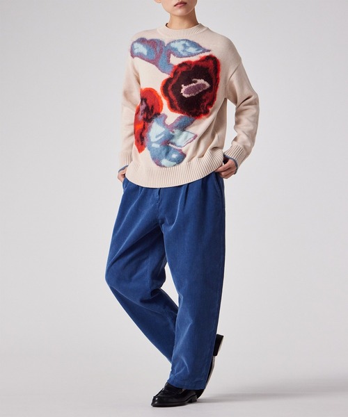 ウィメンズ 'Damask Rose' インターシャ ニット / 255555 607N（ニット