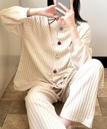 ONEP STAR（ワンピスター）の「リブ素材ルームウェアセット（ルームウェア/パジャマ）」